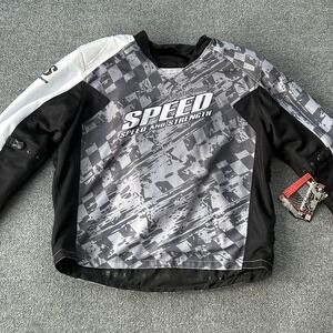 Speed And Strength Jacket Mens 2XL Gray Luna Frnq Mesh Jersey Motorcycle Racing